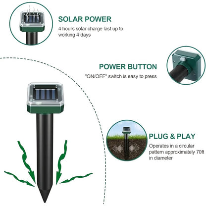 Solar Outdoor Lights for Garden, LED Landscape Path Lights IP44 Waterproof, Solar Lawn Projection Lights for Yard Courtyard Patio, 2/4/6/8/10 Pack Christmas Holiday Decor
