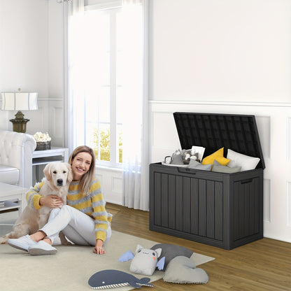Outdoor Storage Box Lockable Weatherproof | Deck Patio Garden Bench