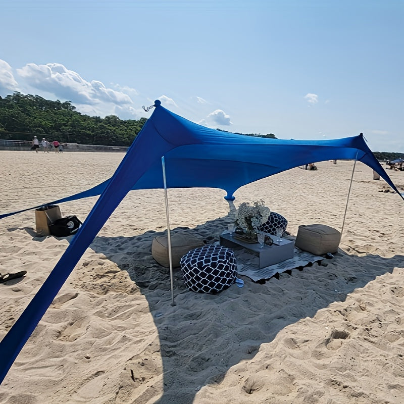 Beach Canopy Pop Up Sun Shelter Large 4-6 Person Portable Outdoor