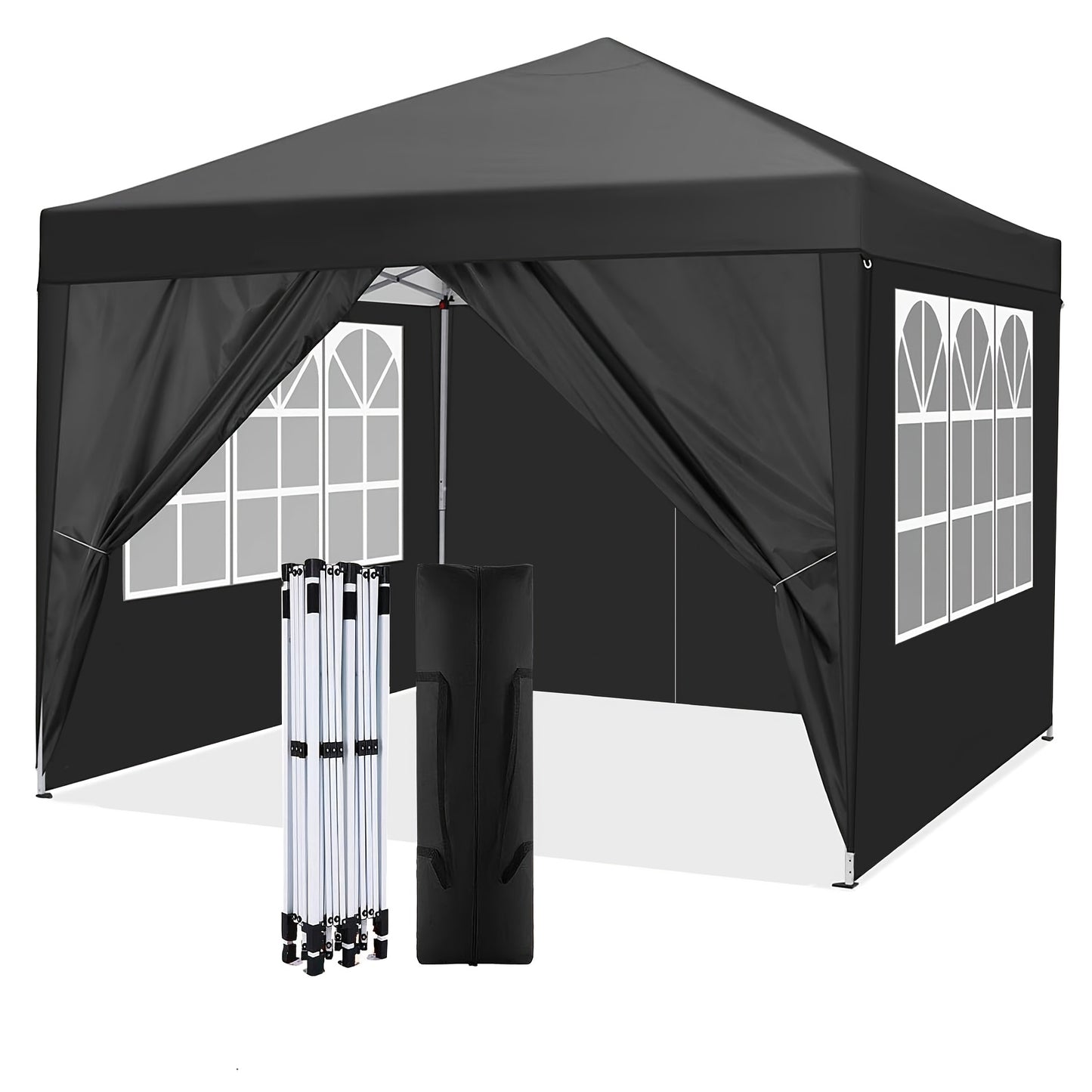Pop Up Canopy Oxford UV Block Mesh Windows | Beach Camping Party Tent