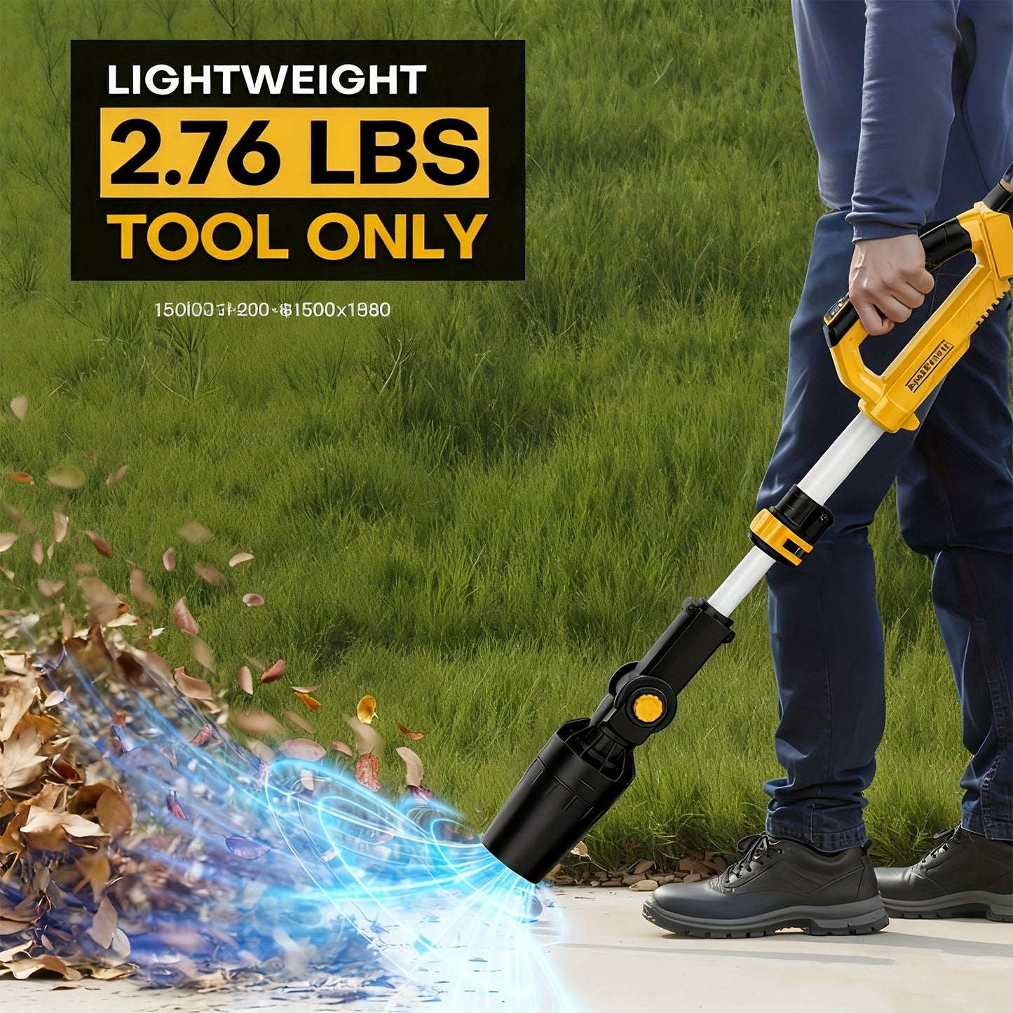 Brushless Leaf Blower 650CFM 280MPH Compatible with DeWalt 20V Max Battery, Cordless Handheld Bare Tool for Yard Patio Car Snow Blowing Cleaning, No Battery