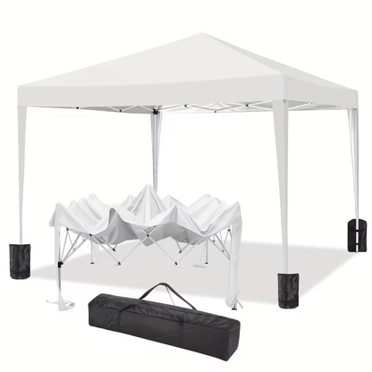 Pop Up Canopy Tent 10x10ft UPF50+ Waterproof Portable Gazebo Sandbags