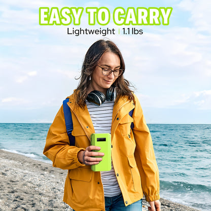 Mini Power Station 65W 88.8Wh 24000mAh Compact Portable Backup with AC Outlet QC3.0 USB DC for Travel Camping Hiking Cycling Road Trip Emergency