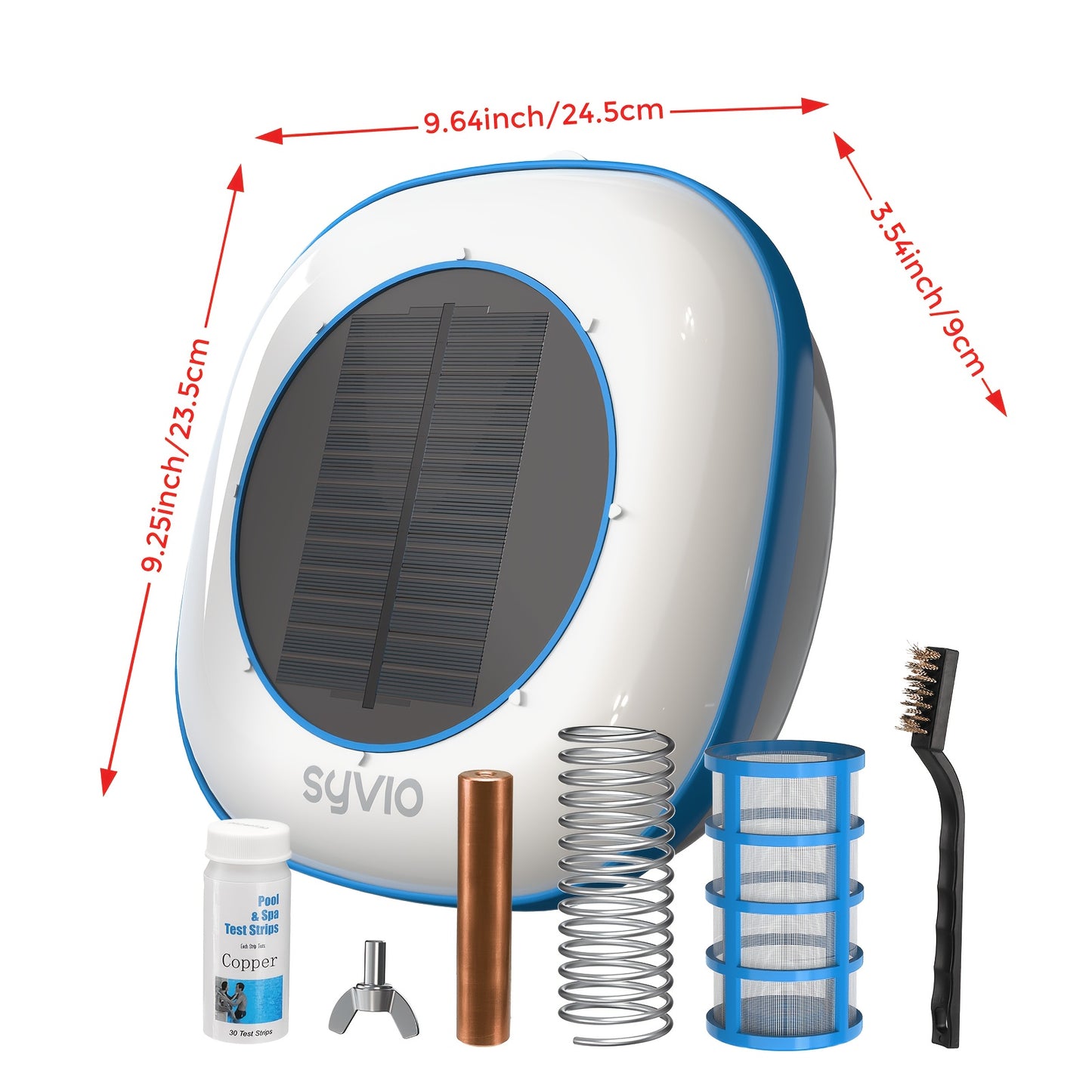 Solar Pool Ionizer – Chemical-Free Floating Purifier for Pools Up to 45,000 Gal