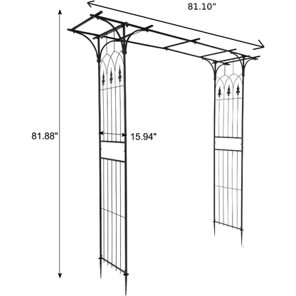 Garden Arbor Arch Metal Rustproof Wedding Climbing Plant Trellis
