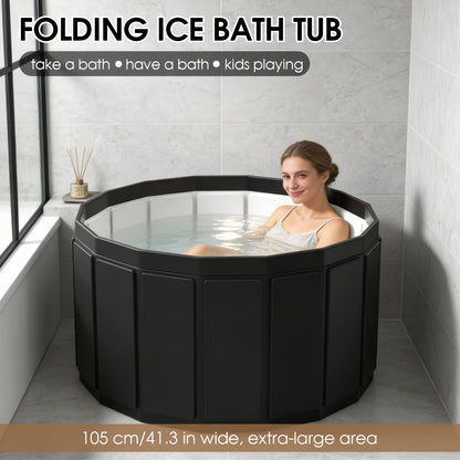 Inflatable Hot Tub 41.3in 150.58gal Capacity, 2-3 Person Portable Spa Tub, Durable Outdoor Bathtub for Backyard Patio Ice Bath & Hot Water Relaxation