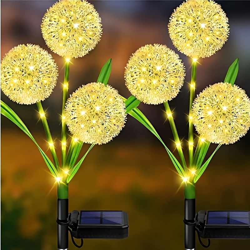 Solar Starburst Onion Lights 3-Head Plug-In Waterproof IP65