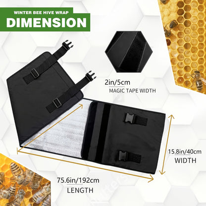 Beehive Insulation Wrap Winter Cover 600D Oxford 8 & 10 Frame