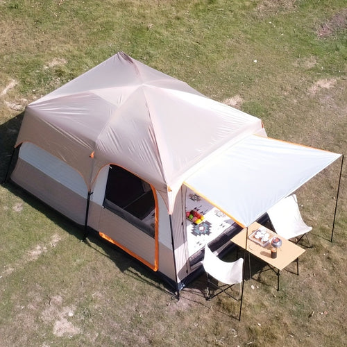 Large Camping Tent 2-Room Family Cabin 6-12 Person Mosquito Net