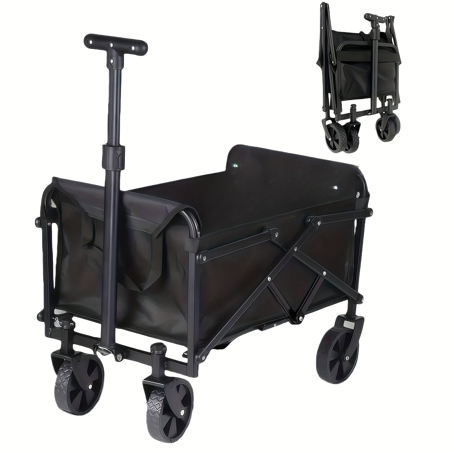 Folding Wagon Heavy Duty | Garden Cart Beach Wagon Camping Utility Outdoor Cart