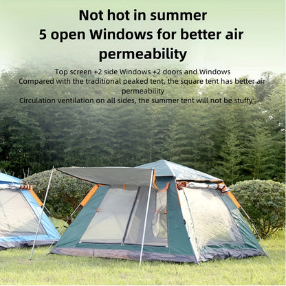 Beach Tent 3-4 Person Automatic Folding Four-Sided Waterproof