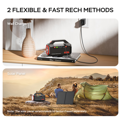 Power Bank 60000mAh Portable Charger - PD100W Fast Charging, QC 24W, USB 3.0, LED Light, Solar Compatible, for Camping Travel Emergency RV Home - 24000mAh / 48000mAh / 60000mAh Options