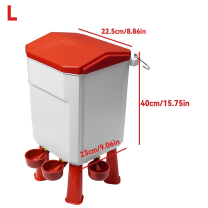 Automatic Chicken Waterer Float Ball 2 3 Gallon Feeder Combo Set