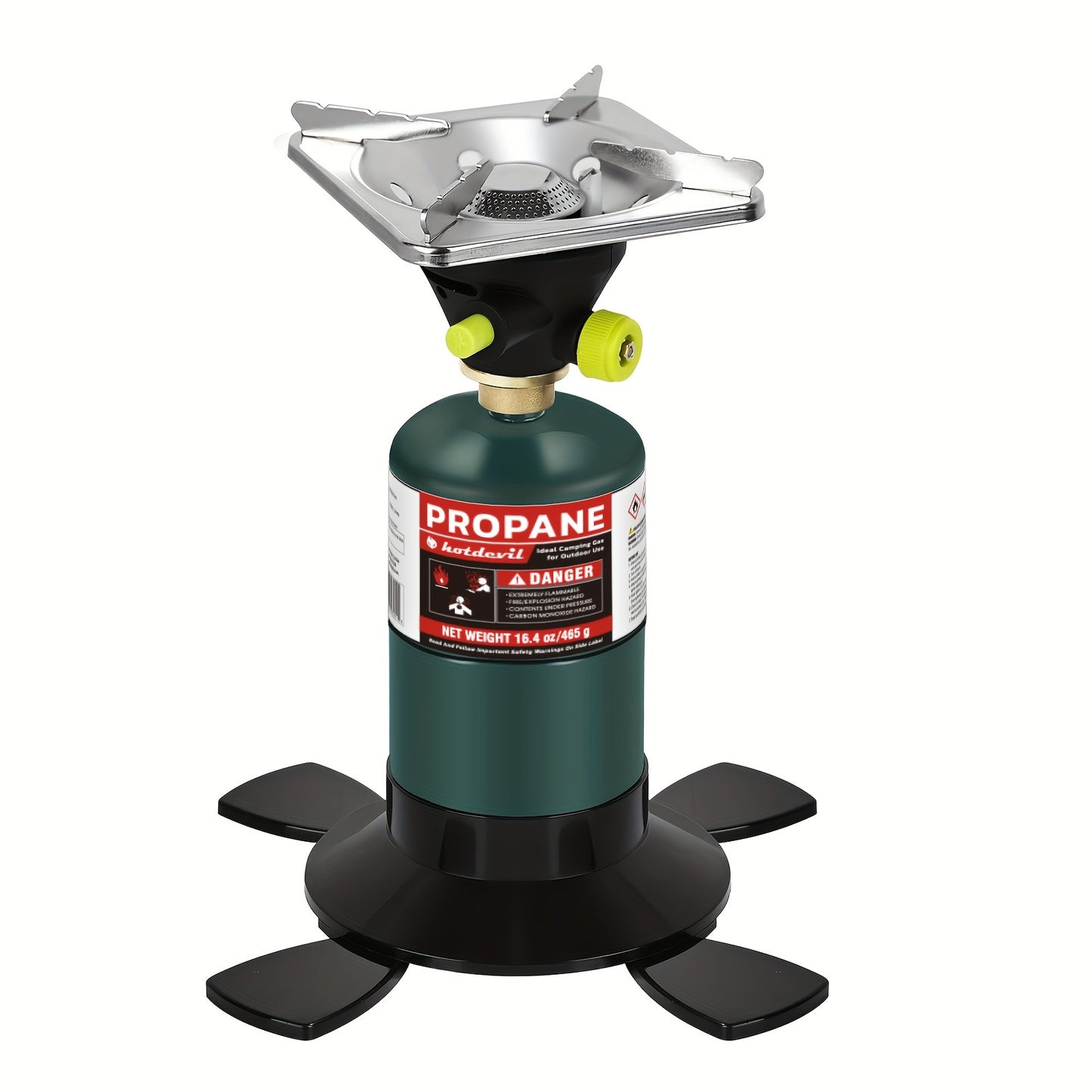 Backpacking Stove Bottletop Propane | Hotdevil HD-5005 Lightweight Camping Stove with Instant Ignition | Propane & MAPP Gas Compatible | For Hiking, Outdoor Cooking & Emergency Use