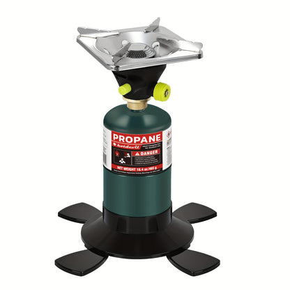 Backpacking Stove Bottletop Propane | Hotdevil HD-5005 Lightweight Camping Stove with Instant Ignition | Propane & MAPP Gas Compatible | For Hiking, Outdoor Cooking & Emergency Use