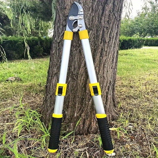 Telescoping Pruning Shears with Long Stretchable Handle - Bypass Lopper for Thick Branches & Daily Tree Pruning, Retractable Garden Scissors for Easy Overhead Cutting