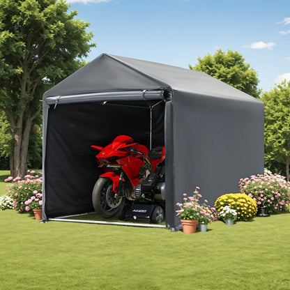 Outdoor Storage Shed Carport Canopy Portable Shelter PE Tarpaulin