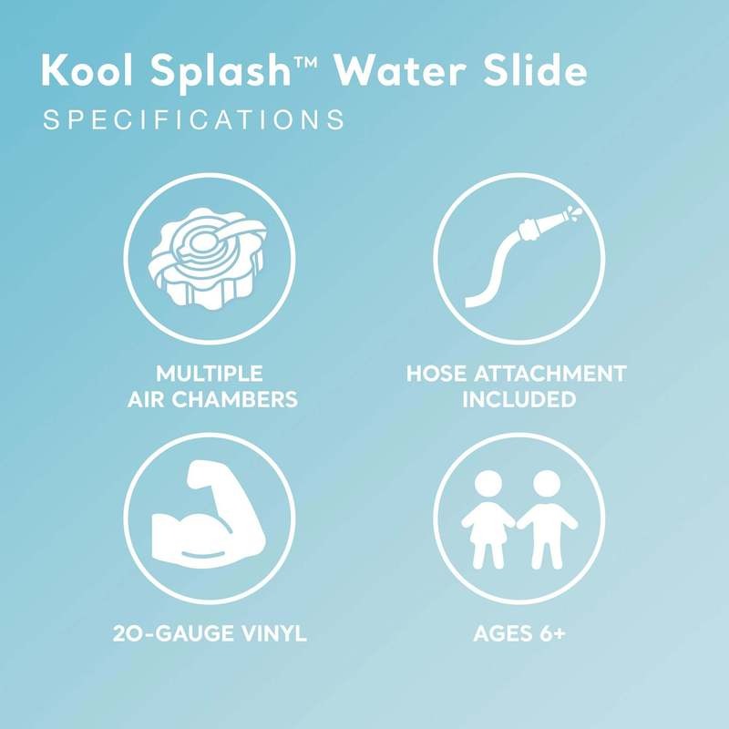 Inflatable Pool Water Slide for Kids | Backyard Water Slide with Built-in Sprinklers, Climbing Handles & Soft Landing Pad for Above-Ground Pools