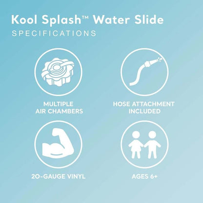 Inflatable Pool Water Slide for Kids | Backyard Water Slide with Built-in Sprinklers, Climbing Handles & Soft Landing Pad for Above-Ground Pools