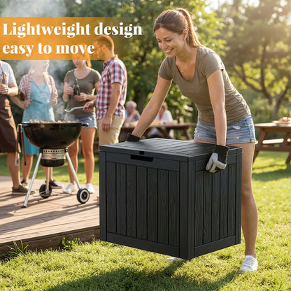 Storage Box 34 Gallon – Waterproof Deck Box with Handles