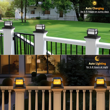 Solar Column Cover Light 6 Pack – LED Fence Post Cap Lights
