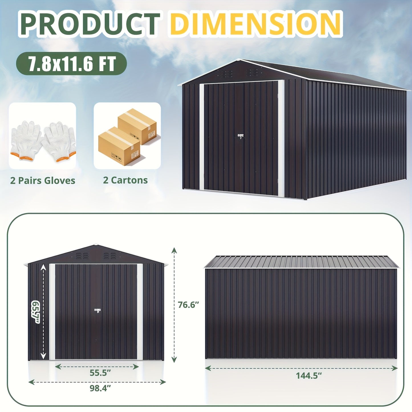 Polycarbonate Greenhouse Kit with Heavy Duty Frame – Garden Shed
