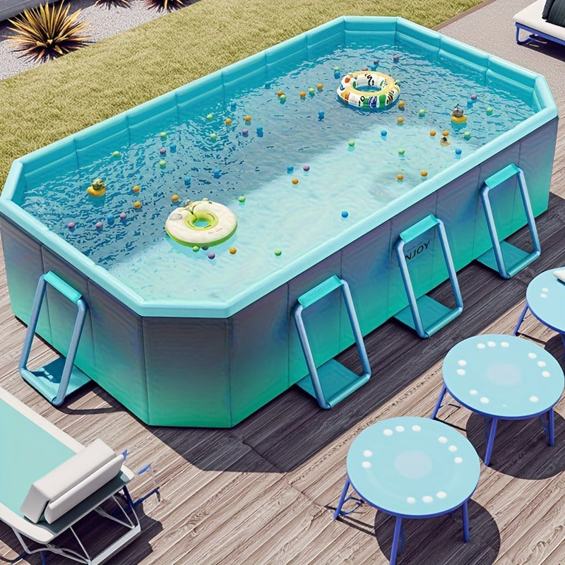 Above Ground Pool | Quick Open PVC No Inflation Adult Backyard Party