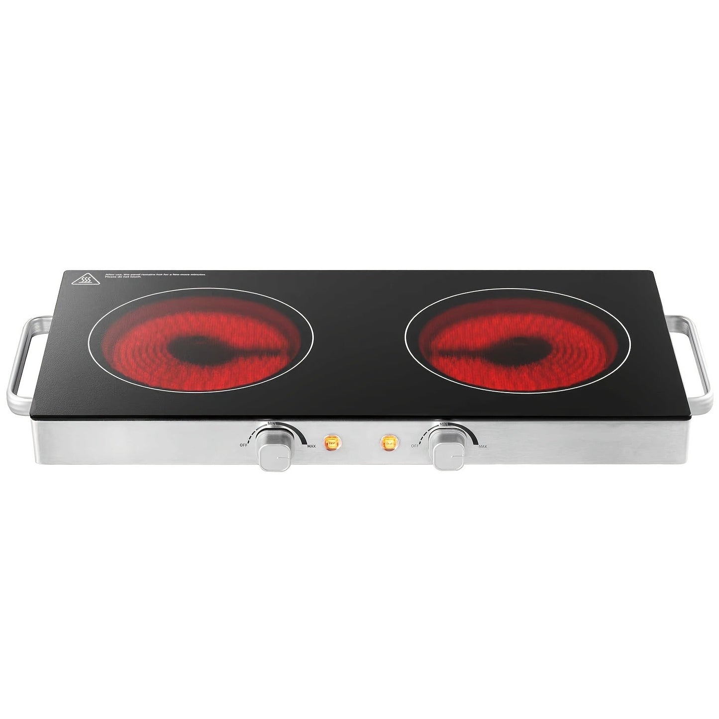 Portable Electric Stove Stainless Steel Single Burner Hot Plate with Temperature Control Easy Clean for Kitchen Dorm Camping RV Office Countertop Cooking 1000W