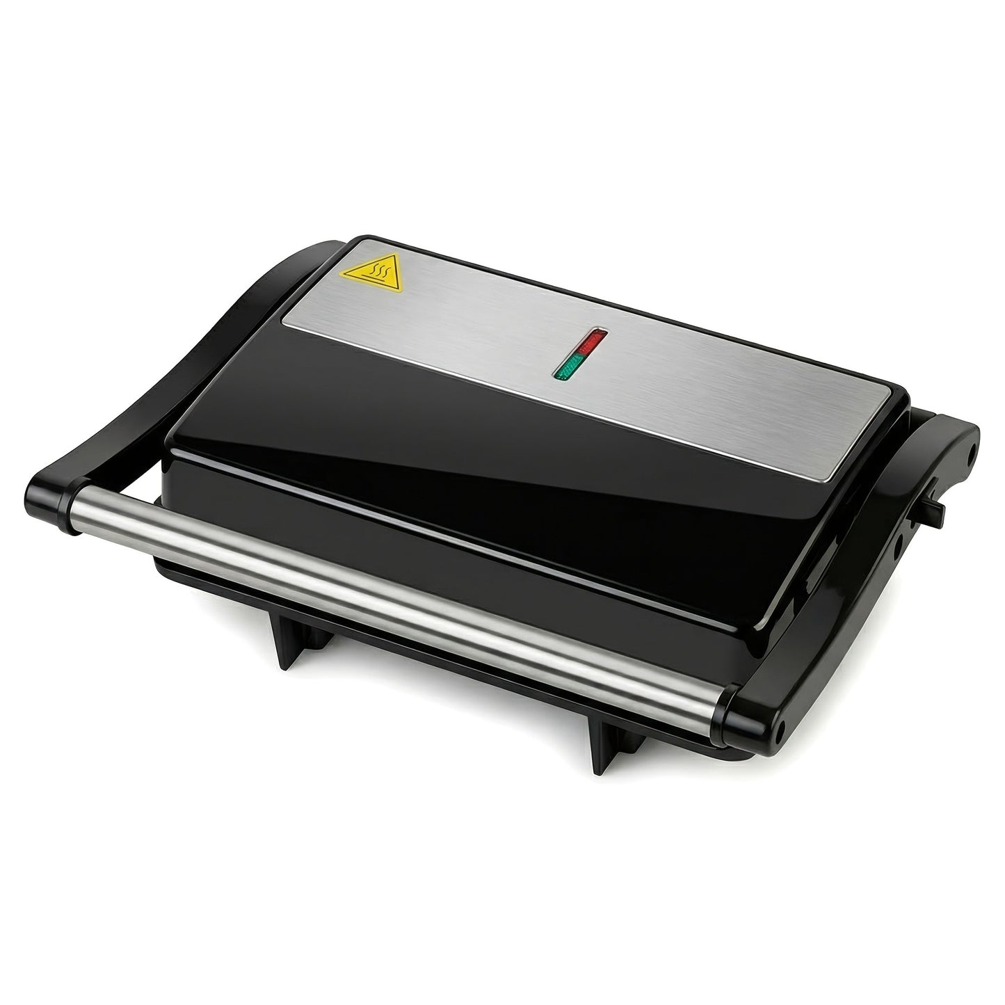 Sandwich Maker 3-in-1 Mini Indoor Grill & Panini Press – Non-Stick 180° Opening, Floating Hinge, 60-Min Timer, Temp Control & Grease Tray | Compact Electric Grill for Home & Dorm