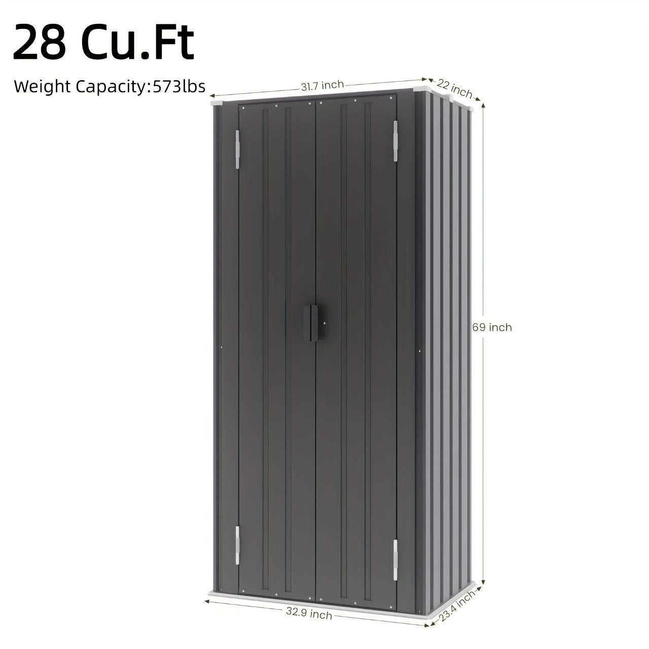 Metal Deck Box Lockable Waterproof Outdoor Storage 22/28 Cuft