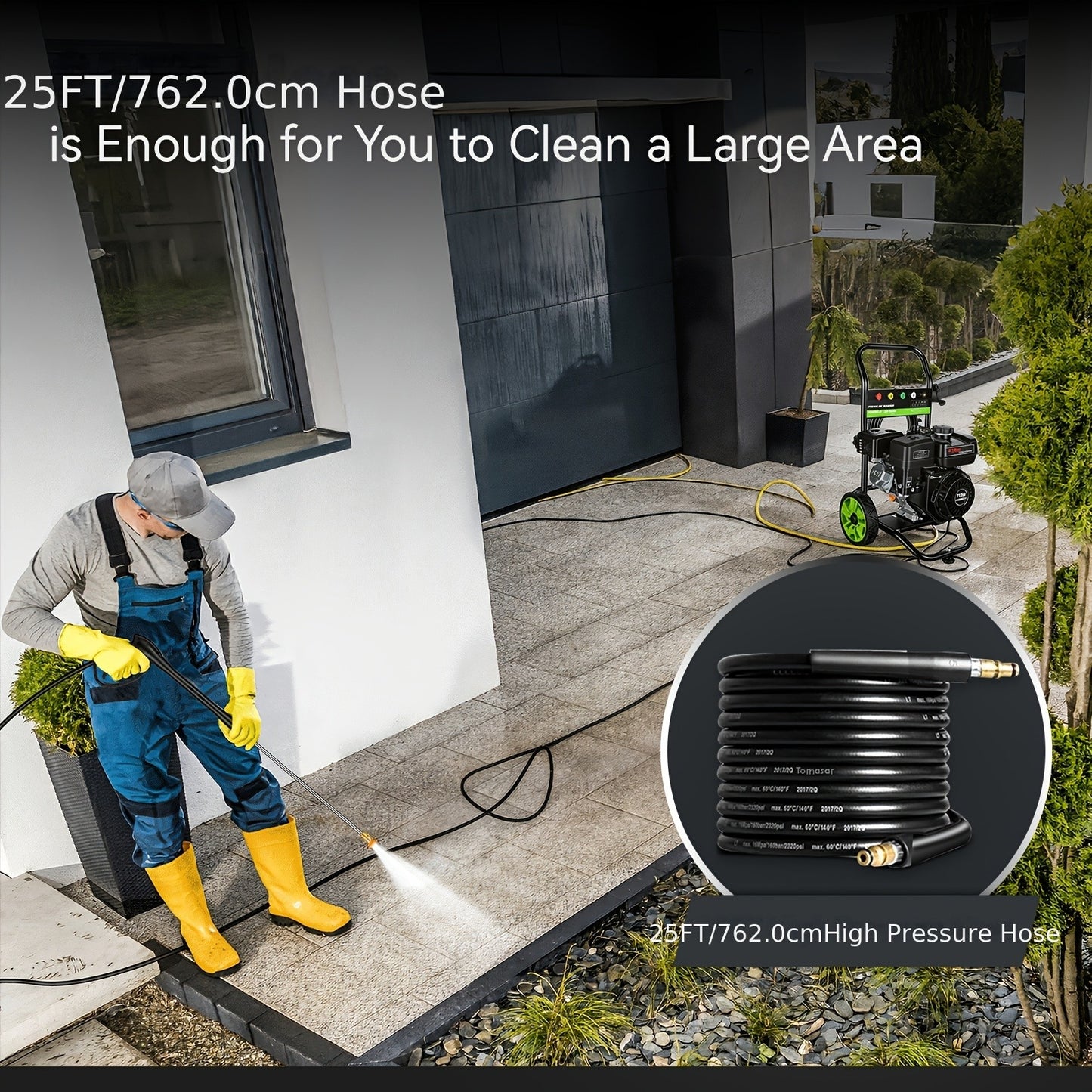 4200PSI Gas Pressure Washer 4.0GPM 212CC Commercial Power Washer with 25ft Hose, 5 Nozzles – EPA/CARB/ETL Certified for Patio, Driveway, Vehicle