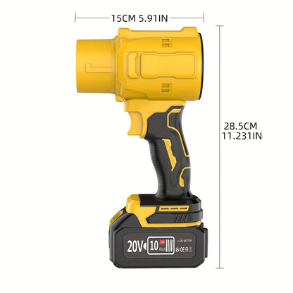 Battery Leaf Blower 20V 50000RPM Turbo Cordless, Dual Battery & 2 Nozzles Included, Handheld Blower for Car Drying, Leaves, Snow & Dust — Home & Outdoor