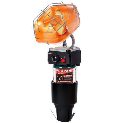 Golf Cart Heater 8520 BTU Portable Propane Catalytic Burner with Cup Holder Mount, Pulse Ignition, Wind-Resistant Low-Emission Design for EZGO, Yamaha, Club Car, UTV, Camping & Ice Fishing