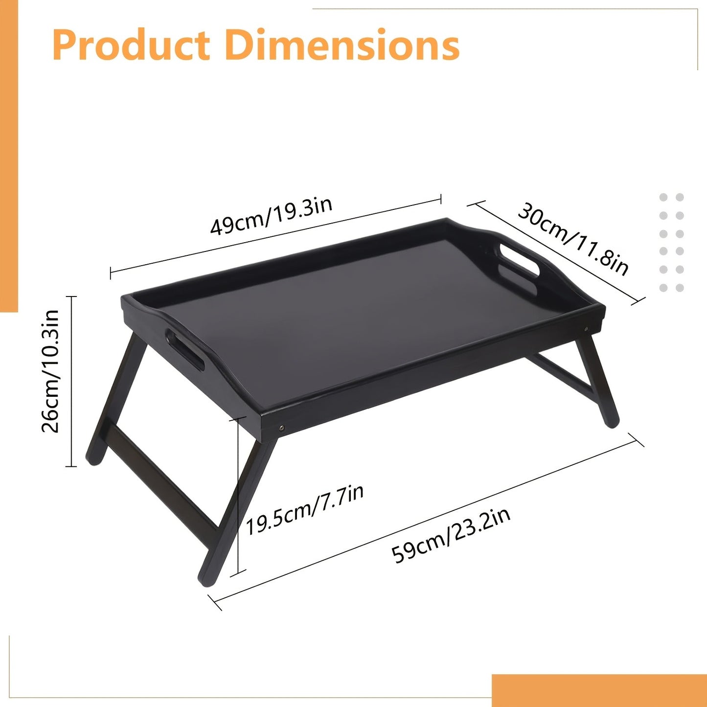 Bamboo Bed Tray with Folding Legs Large 19.5x12 Inch Lap Desk for Breakfast Sofa Laptop Reading Drawing Snack Tray Eco Friendly Foldable Portable Natural Bamboo