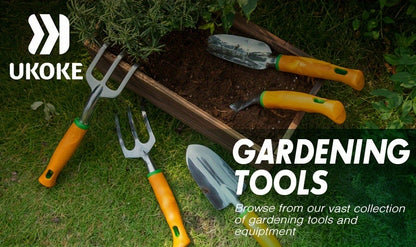 Garden Tool Set 12 Piece Aluminum Hand Tools Kit with Canvas Apron Storage Pocket Ergonomic Handle Heavy Duty Gardening Tools for Women Men Outdoor
