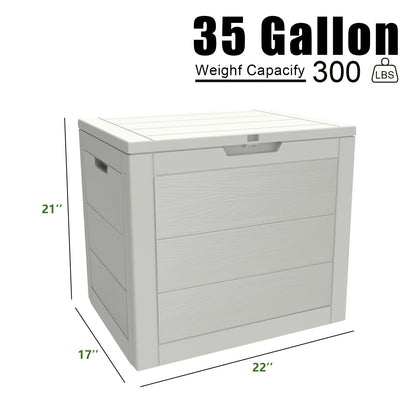 Deck Box Resin Lockable UV Waterproof | Patio Garden Toy Tool Storage
