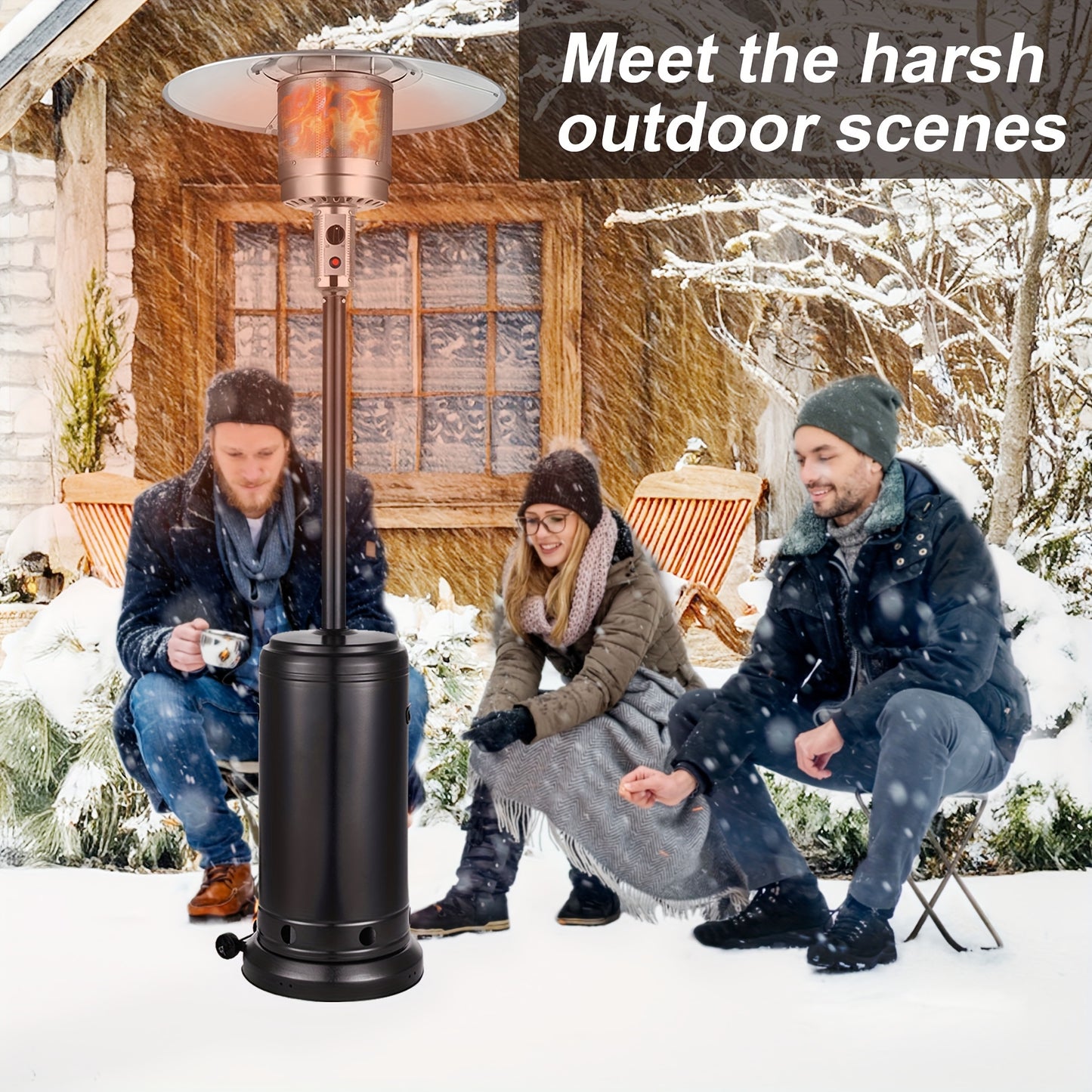 Patio Heater | Propane Outdoor Standing Stainless Steel Garden Party