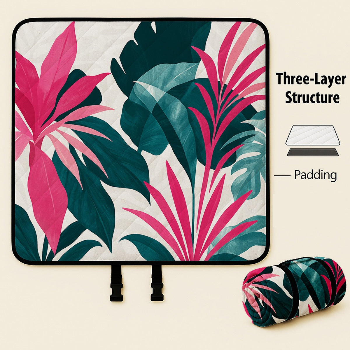 Picnic Blanket Waterproof | Foldable Padded Beach Park Camping Mat