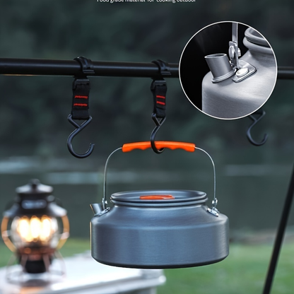 Outdoor Camping Cookware Set | Portable Aluminum Alloy Cooking Pot Pan Kettle Kit | Lightweight Backpacking Hiking Travel Picnic BBQ Gear for Family Camp Kitchen