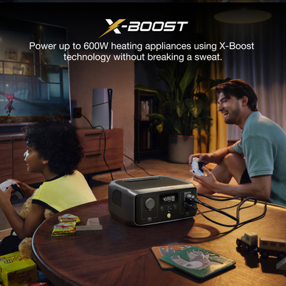 LiFePO4 Power Station 230Wh EcoFlow RIVER 3 – 300W (600W X-Boost), 1Hr Fast Charge, UPS <20ms, <30dB Quiet, 6 Outputs for Camping, Home & Emergency