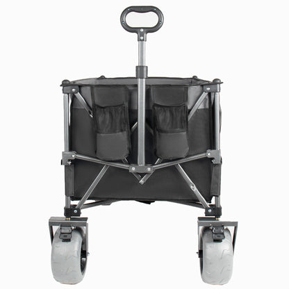 Heavy Duty Folding Wagon 52 Inch Utility Cart 560 lbs Capacity Collapsible Beach Wagon with Ultra-Stable Frame for Garden Sports Camping Outdoor
