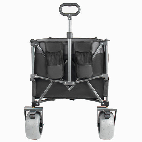 Heavy Duty Folding Wagon 52 Inch Utility Cart 560 lbs Capacity Collapsible Beach Wagon with Ultra-Stable Frame for Garden Sports Camping Outdoor