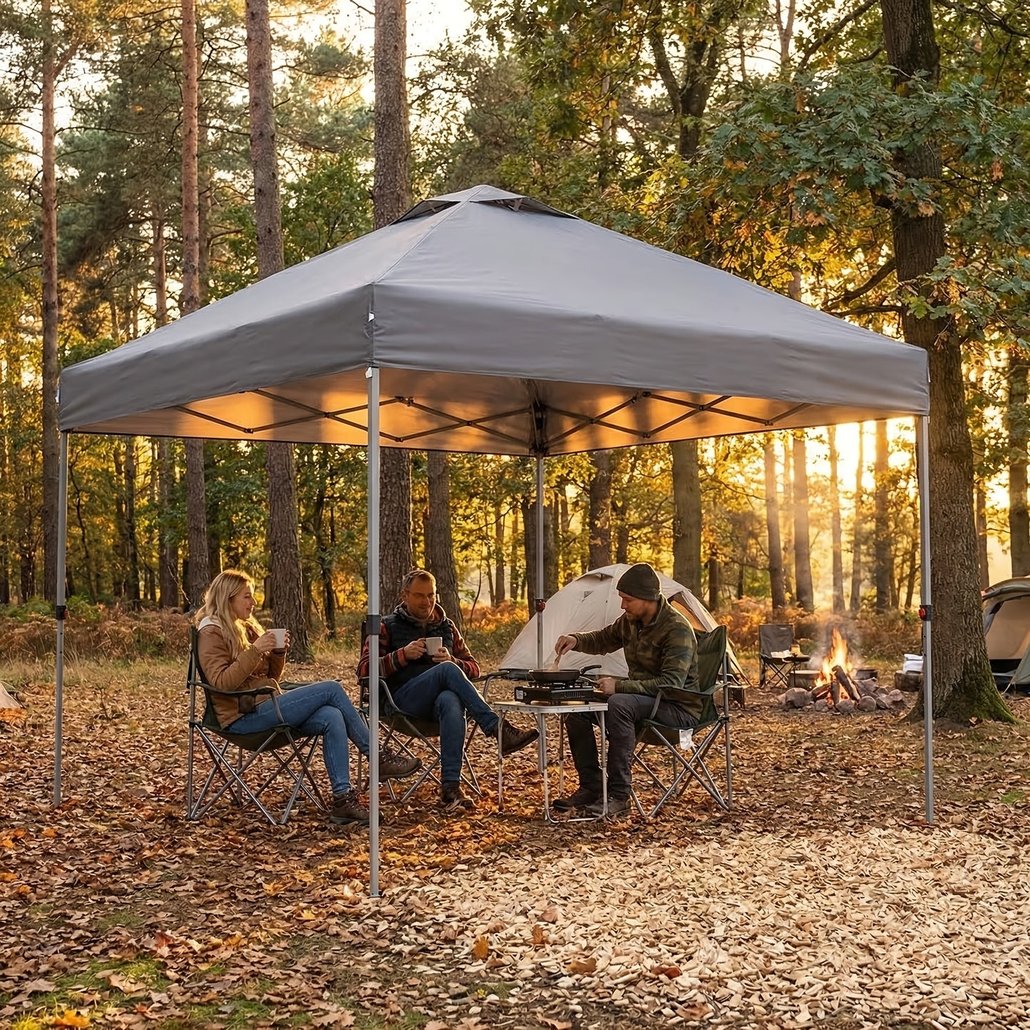 Canopy Tent 10x10ft Pop Up One Push – Portable Outdoor Shelter 3 Colors