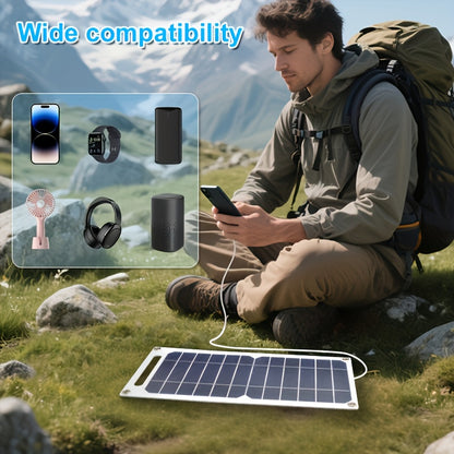 [Portable Solar Panel] Lightweight Portable Solar Panel Solar Panel Winter Outdoor Solar Charger with USB Safe Charging Stabilizer Battery Charger Mobile Phones, Flashlights, Fans Outdoor Camping Home, Portable Backup Power, Lightweight Charger