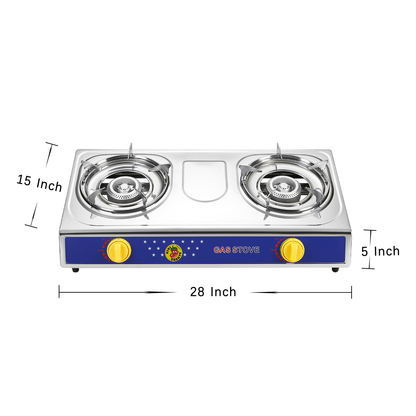 Propane Camping Stove Single & Double Burner – Stainless Steel Gas Cooker with Auto Ignition for Outdoor Cooking, Camping, Fishing, Hiking, Garden BBQ & Tailgate – Portable Camp Kitchen Burner