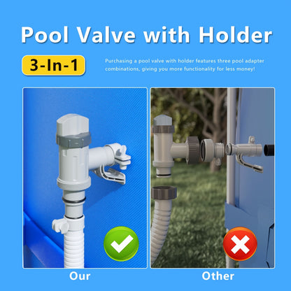 Pool Plunger Valve with Holder | Intex Compatible Filter Pump Hose