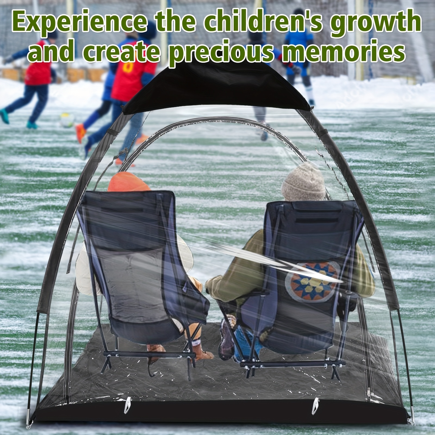 Waterproof Camping Tent 1-3 Person Transparent Oxford Rain Shelter