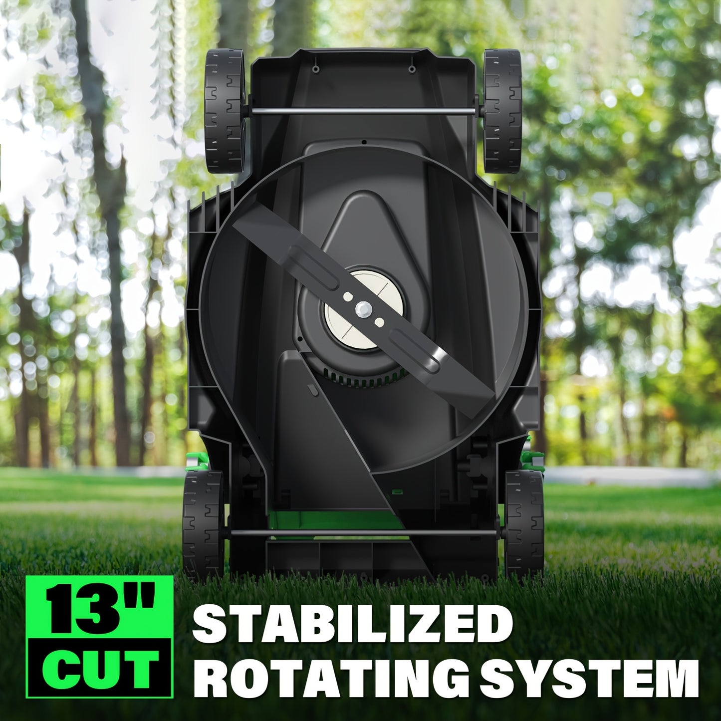 Electric Lawn Mower Corded 13-Inch 11 Amp – 3100 RPM Push Mower with 8-Gallon Collection Bag 3 Adjustable Cutting Heights for Yard Farm Care