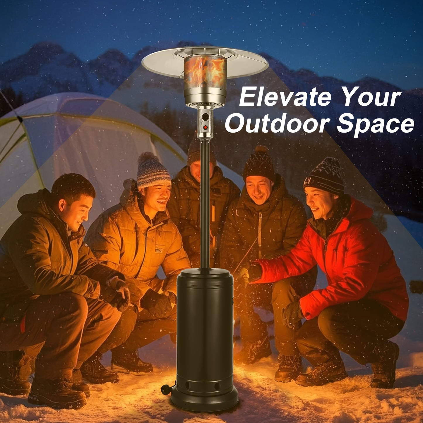 Patio Heater | Propane Outdoor Standing Stainless Steel Garden Party