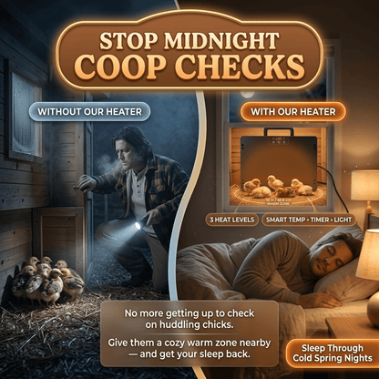 Brooder Heater | Chick Duck Quail 3 Heat Levels Timer Digital Display